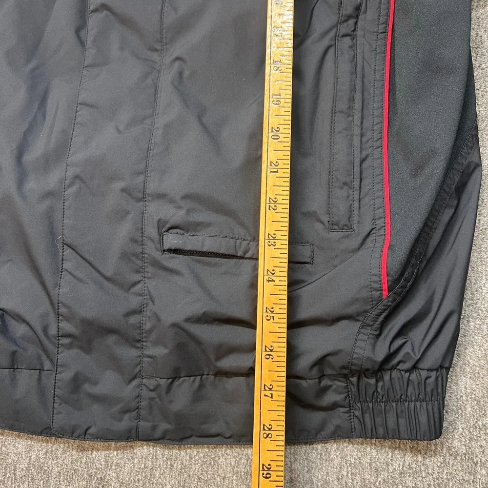 FootJoy DryJoys Mens Golf Jacket Black Red Full‎ Zip Windbreaker Size M 000